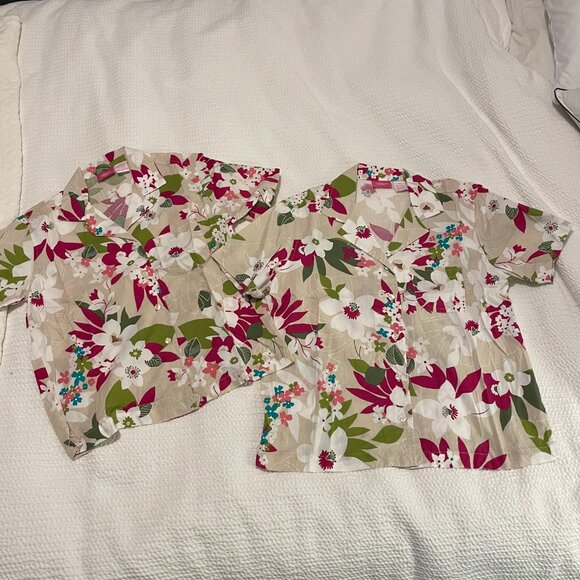 Vintage Tropical Print Blouse - Cappagallo Petite MP - Picture 6 of 6